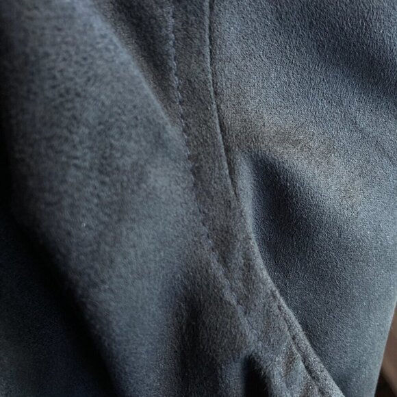 Suede like  DENVER HAYES LUXE MENS FITTED DRESS SHIRT SIZE MEDIUM /CHARCOAL - Picture 11 of 11